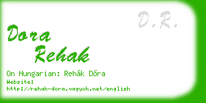 dora rehak business card